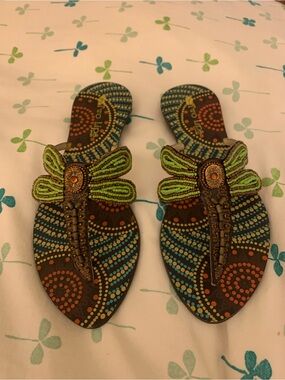 Dragonfly Sandals by Two Lips!!! EUC!!!